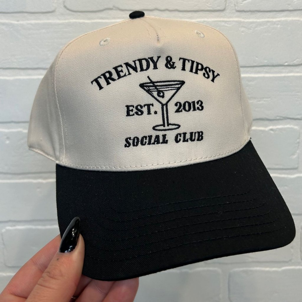 Trendy  Tipsy Social Club Hat Mesh Snapback Cap